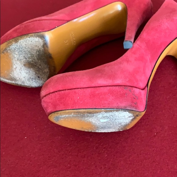 Gucci Red Platform Heels - Picture 4 of 6